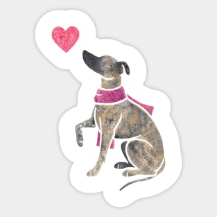 Watercolour Whippet Sticker